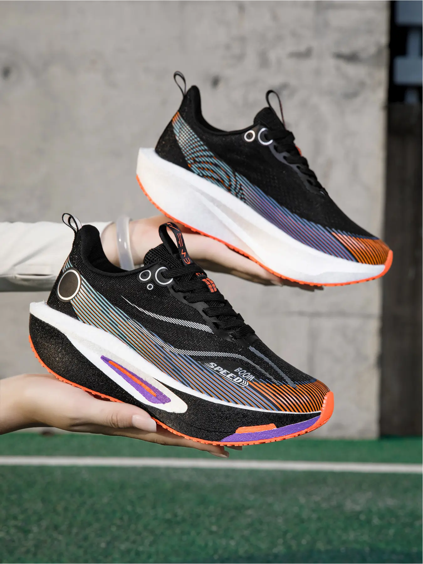 FAYWELLME Women's & Men's Compatible Carbon Fiber Racing Sneakers - Lightweight Breathable All-Terrain Traction, Cushioned Sole, All-Season Gym/Training/Casual Running Shoes, Low-Top Athletic Footwear for Marathon, Training Runner Footwear