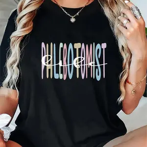 100% Cotton Best Phlebotomist Life Phlebotomy T-Shirt Women'S Men Graphic Tee