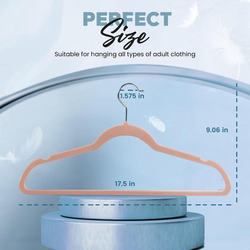 Utopia Home Velvet Hangers 50 & 100 Pack - Premium Non-Slip Clothes Hangers - Black, 360° Rotating Hook, Heavy Duty for Coats, Jackets & Dresses Hanging Sturdy