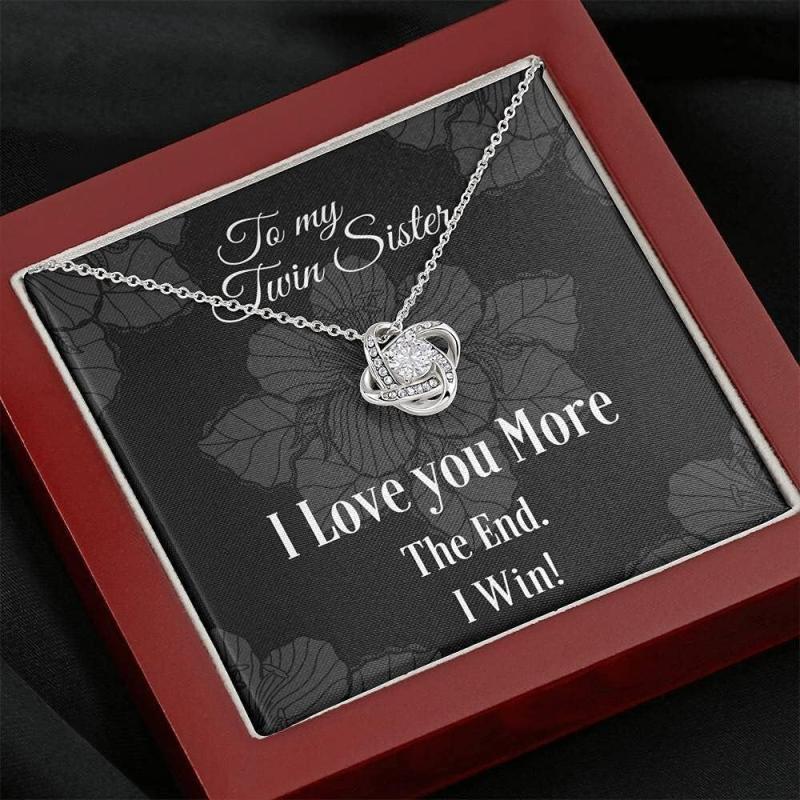 Twin Sister Gift Necklace, Gift for my Twin Sister, Twin 16th Birthday, Twin Birthday, Gift for my Twin sister, Funny Twin Sister, Anniversary Gift, Necklace Jewelry With Message Card & Box