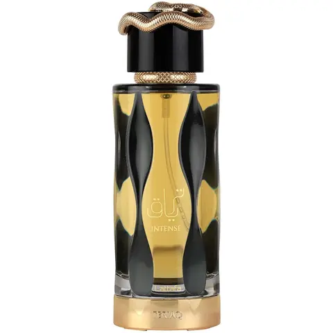 Lattafa Teriaq Intense Unisex Alcohol-Free Eau de Parfum (EDP) Spray Bottle - 3.4 oz/100ml (3 – 5.9 Fl Oz Range) Scented Fragrance, Warm Spicy Aroma with Fresh Sweet Start & Amber Musk Depth, 24-Month Shelf Life, Adult Gift Option