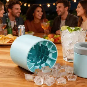Mini Ice Cube Mold Cup with Portable Design, Quick Freeze Reusable Ice Tray for Home Kitchen, Great for Juice, Coffee and Daily Cold Drinks