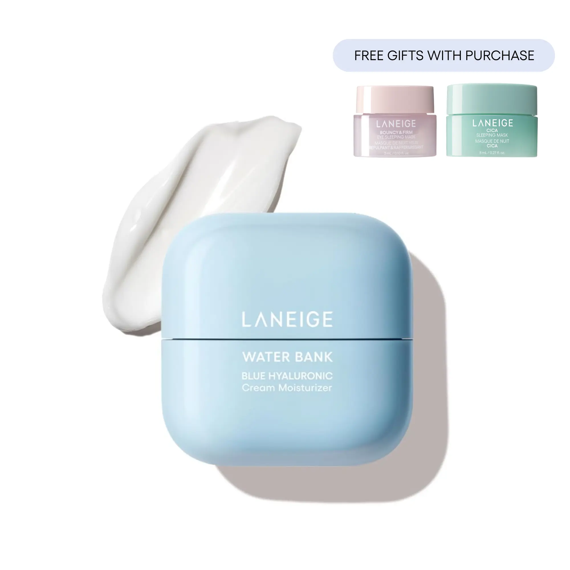 Laneige Water Bank Blue Hyaluronic Cream Moisturizer, Barrier-Boosting & Hydrating Face Cream, Korean Skincare, Infused with Squalane & Ceramide