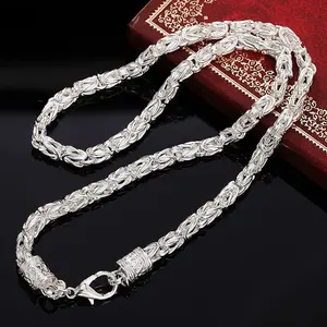 2026 925 Silver Rope Chain Necklace for Men, Minimalist Jewelry Gift, Elegant Wedding Accessories, Cool Fashion Statement