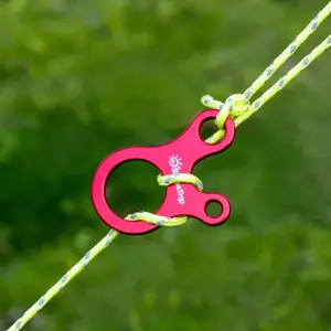 2/5/10 pcs/lot Camping Tent Cord Rope Fastener Guy Line Runner Carabiner Hook Hanger Tightener Wind Rope Buckle Tent Accessory