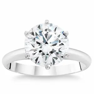 Platinum 3Ct Certified Diamond Solitaire Engagement Ring Lab Grown