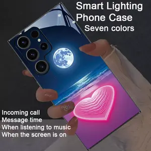 Colorful intelligent voice controlled luminous phone case suitable for S26Ultra/S25Ultra/S24/S22Ultra/S23Ultra/S21Ultra/S20Ultra/S10+/S9+/S10 5G/Note20Ultra/Note10+/Note8/Zfold 7/Zfold 6/Z Flip7/Z Flip6  Intelligent luminous voice controlled phone case -