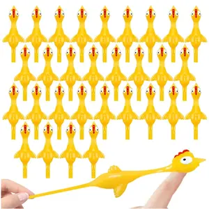 30PCS Flying Launching Chicken Toy, Finger Flicking Ejector Game, Stress Relief & Party Fun, Easter Birthday Gift for Classroom Rewards and Prize Exchange