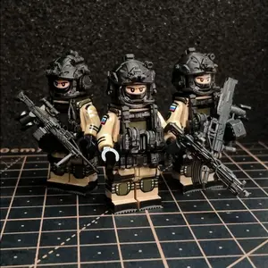 Military Building Set Special Forces Soldier Russian SSO Green Man FSB Action Figures Boys Assembly Model Toys for Building and Play 1.6in Tall Building Blocks Minifigures