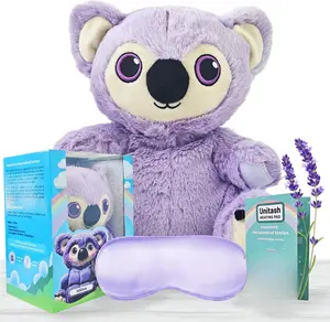 2-in1 Microwavable Animal Stuff for Period Cramps + Microwavable Eye mask – Microwavable Cute Stuffed Animal for Women & Teens, Portable Menstrual Microwave with Lavender Scent (Koala)