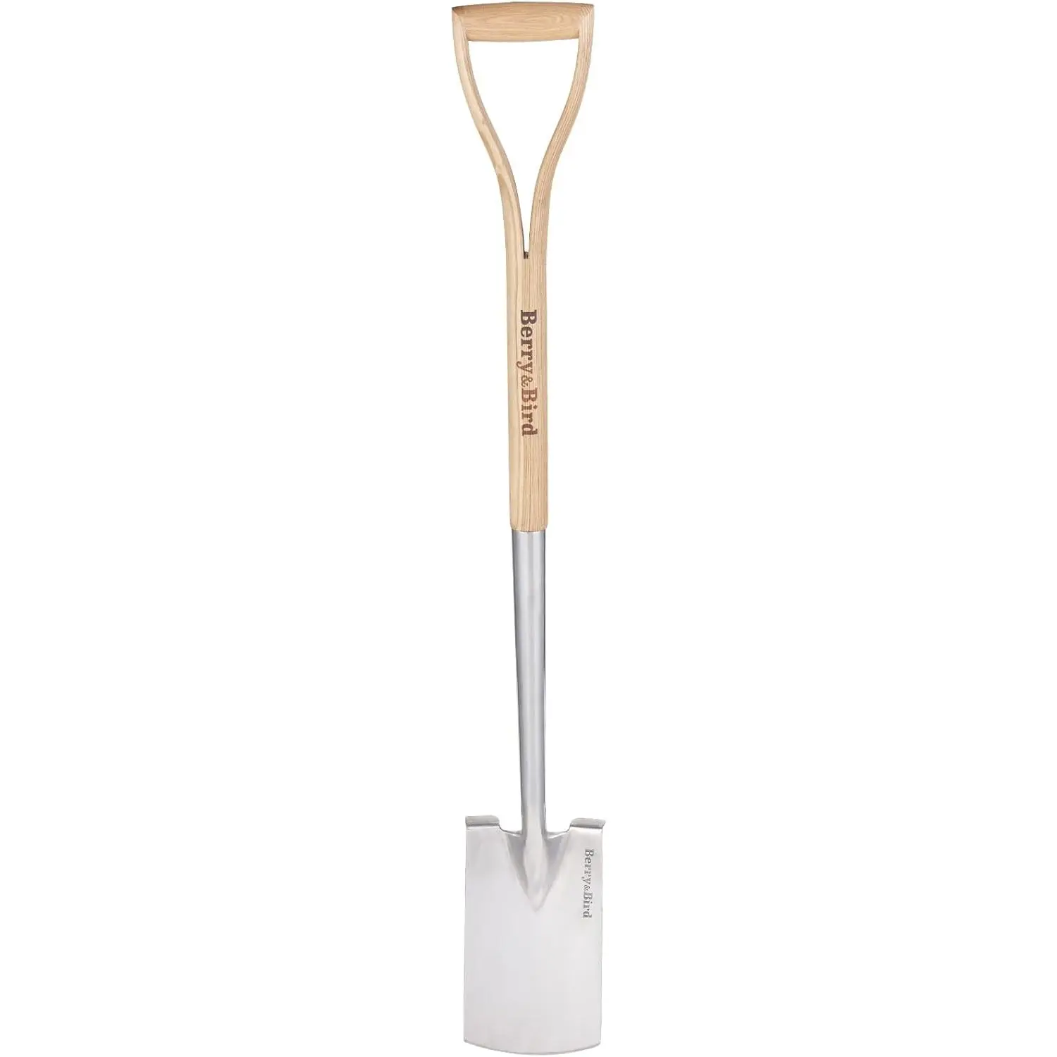 Garden Digging Spade, 41" Stainless Steel Square Border Spade, Heavy Duty European Shovel with D-Grip Handle, Traditional English Style Flat Shovel for Digging, Yard Work, Transplanting