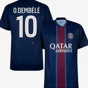 Unisex Soccer/Football Paris Saint-Germain Club O.Dembélé 10 2025/26 Night Edition Stadium Replica Jersey - Black