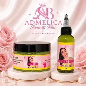 Admelica 2 Set: 4 oz Natural Hair Oil & 2 oz Pomade for Flawless Hair Care - 100% Natural Ingredients for Daily Use & Salon-Quality Results