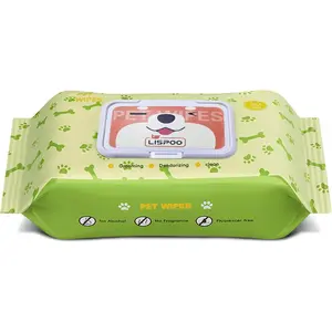 Pet Wipes -Cleaning and Grooming for All Pets, Alcohol-Free Portable Pack, Gentle for Face, Body, Paws and Butt-Thick Nonwoven Fabric-80 Count  -320 Count