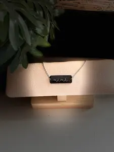 Custom Stamped Polymer Clay Necklace