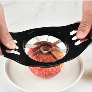 1 PC stainless steel apple slicer, manual round blade fruit cutter, no power required, kitchen gadget, easy apple cutting, quick slicing tool|Circular blade arrangement|Sturdy handle structure, fruit slicer F68