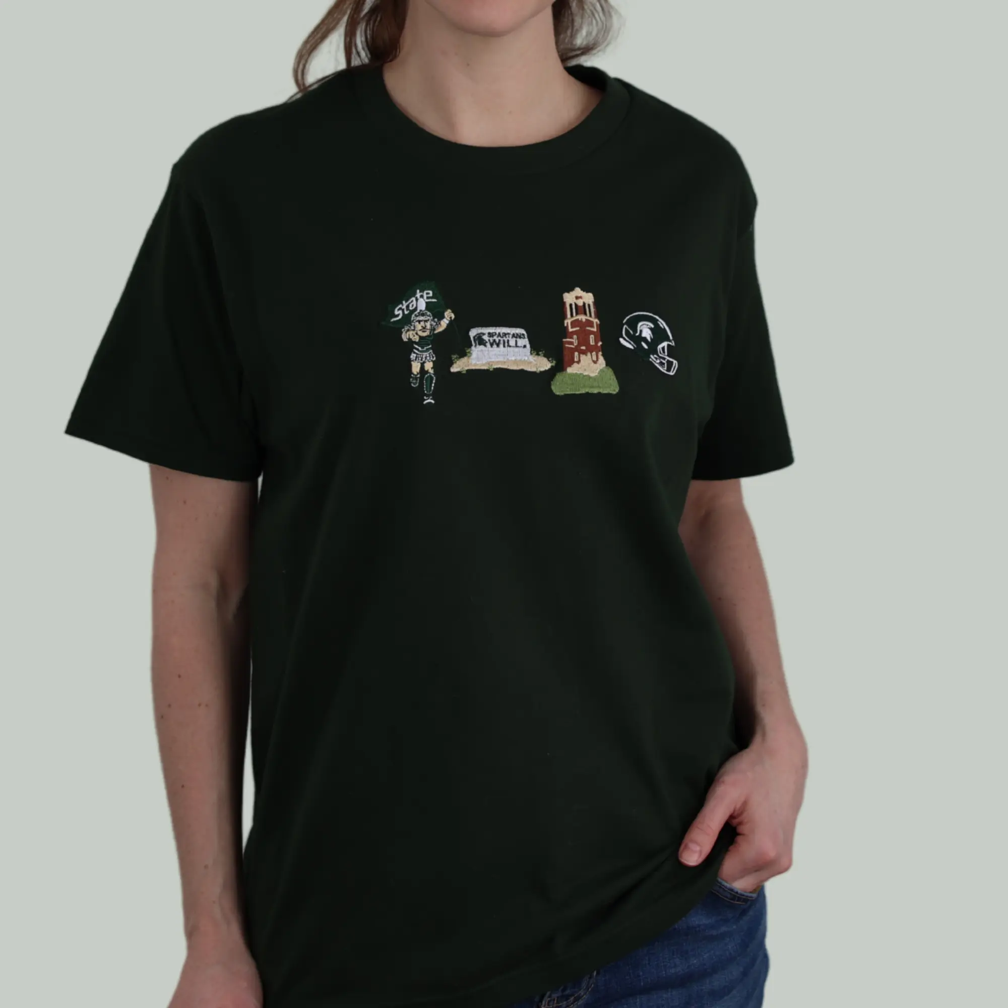 Michigan State University Cotton Heavyweight T Shirt