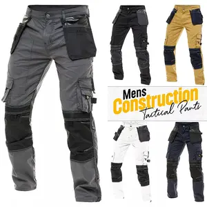 Men's Cordura Reinforcement Warehouse Heavy Duty Workwear Pants Safety Trousers