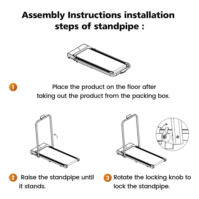 【Colorful Handrail】 YAGUD Upgraded Folding Treadmill , Low-Noise Motor – 265lbs Weight Capacity Spacious Belt Walking Pad, Dual Shock Absorption, Remote Control & Wheels for Easy Moving – Includes Free Resistance Bands
