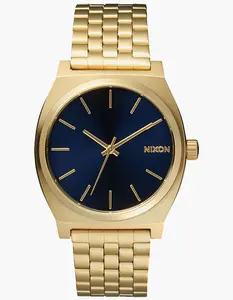 NIXON  Mens Time Teller Gold & Blue Watch