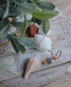 Pendulum Sunstone and Red Moonstone Pendulum by Imogen Designs ~ Prosperity & Calmness ~