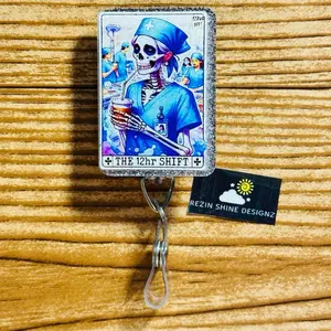 Twelve Hour Shift Skeleton Badge Reel