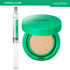 [Easydew] EGF Repair & Spot Cover Package - DW-EGF Melatoning Ampoule (Pump, EGF-1X or 3X or 5X) & DW-EGF Melatoning Ampoule Cushion - Official Product 99% Pure EGF Peptide Hydrating Serum for Uneven Skin & Visible Dark Spots - Korean Skincare