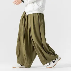 Extra Large Men's Wide Leg Pants Plastic Waist Running Pants Men's Casual Pants Men's Sports Pants Large 5XL