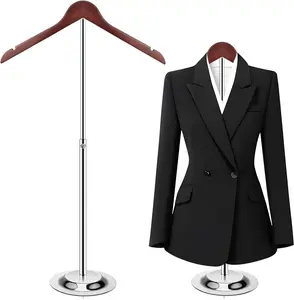 T Shirt Display Stand for Vendors, Adjustable Dress Form Mannequin Torso, Portable Hanging Wooden Clothes Rack, Flexible Hanger for Clothing Tshirt Jacket Coat Retail, Height 18.5-31.5 Inch (1 Pcs) JOYEWAN