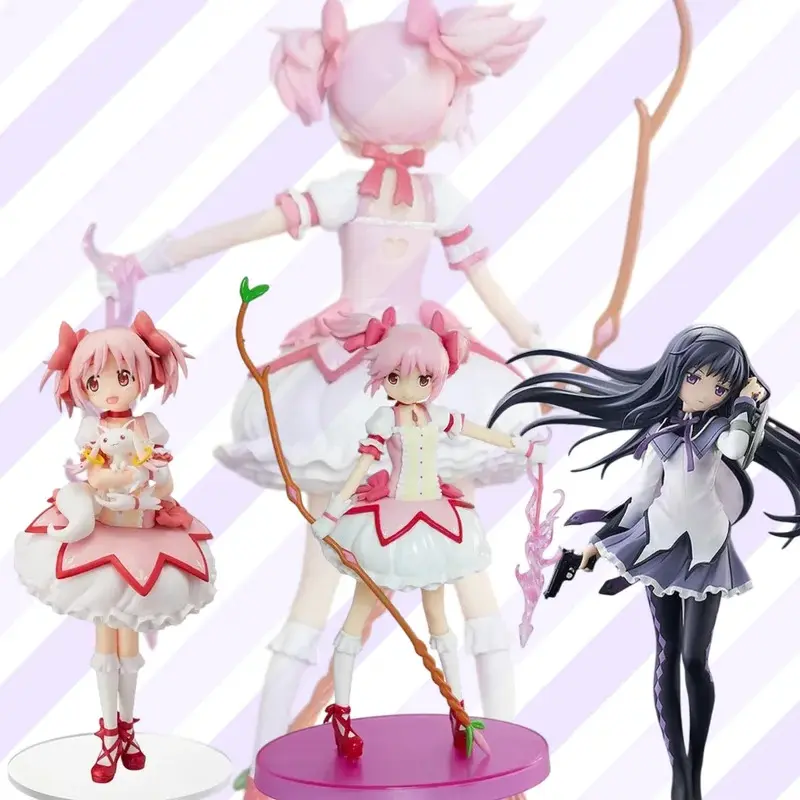 19CM  Cute Kaname Madoka Anime Figure Model Toys PVC Action Figure Statue Desktop Decoration Kawaii Doll Holiday Gift, Cute Figures