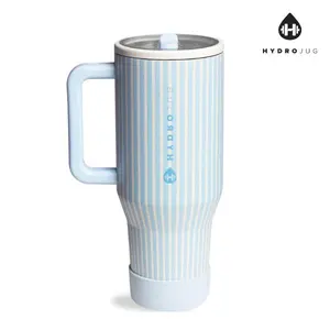 HydroJug Traveler 40oz Travel Tumbler with Handle Flip Straw Vacuum Insulated Cold Cup
