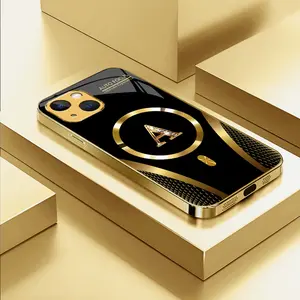 Suitable for [iPhone 15] high-end MagSafe phone case，Features a magnetic attachment function，Choose from all 26 letters—featuring a sophisticated, minimalist design. YM99