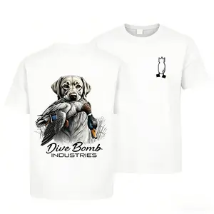 Dive Bomb Industries Duck Dog TEE, Classic Labrador Retriever Hunting Pullover, Vintage Waterfowl Hunter Gift Outdoor Duck Hunting TEE, Retro Dog Handler S fishing merch purple top jojo  august black fits white