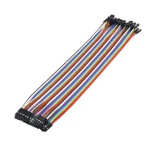 Antrader 20CM 40Pin Multicolored Female to Female Jumper Wire for Raspberry Pi & Electronic Devices with 0.1-inch (2.54mm) Male Headers