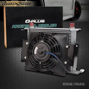 30 Row 10 AN Fit For Universal Engine Transmission Oil Cooler+7" Fixed Fan Kit