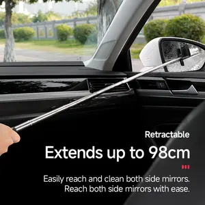 Extendable rearview mirror wiper for cars, reflective mirror rain guard, waterproof accessory, rearview mirror rain shield, glass wiping blade