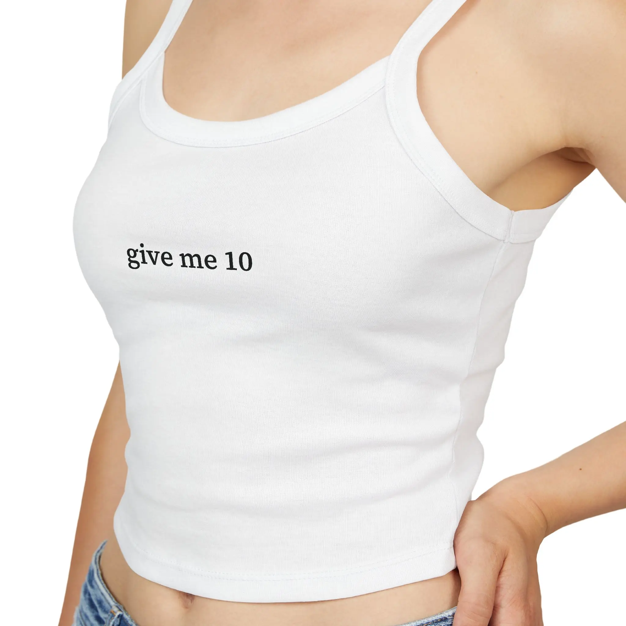 Give Me 10 Shirt | Love Island Graphic Top | Funny Sarcastic Cami Women | Bella Canvas 1012 Spaghetti Strap Shirt | Summer Womenswear