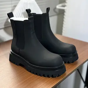 Men's Chelsea Boots High Top Thick Sole Retro Fashion Boots