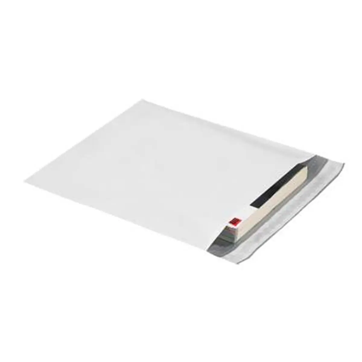 BOX USA Expandable Plastic Envelopes - 13x16x4 in. White Poly Mailing Envelopes, Office Postal Shipping Supplies (Case of 100)