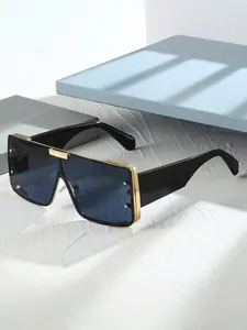 Trendy Square Frame Glasses, Unisex Casual Classic Design, Suitable for Outdoor Activities, Driving, Fishing, Hiking, Parties, Gifts