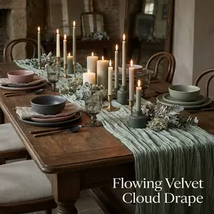 12pc Asymmetric Hanging Table Flags, Micro-Elastic Wrinkle-Resistant, Sound Absorption, Eco-Friendly Packaging