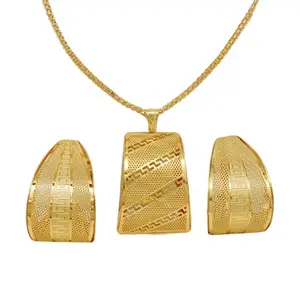 Simple Necklaces Pendant Big Huggie Earrings Set Gold Charm Necklaces For Women Day Collars Cute Mom Gifts