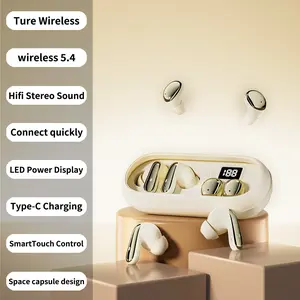 Two pairs of touch wireless earbuds, sleep earplugs + sports earbuds combo, with LED display, long battery life, stereo sound quality, low latency, suitable for couples, gaming, office, and workouts—perfect gift mini invisible headphone