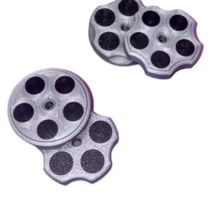 3D Printed Magnet Flip Fidget - Metallic Design with Black Center, Ideal for Stress Relief and Relaxation