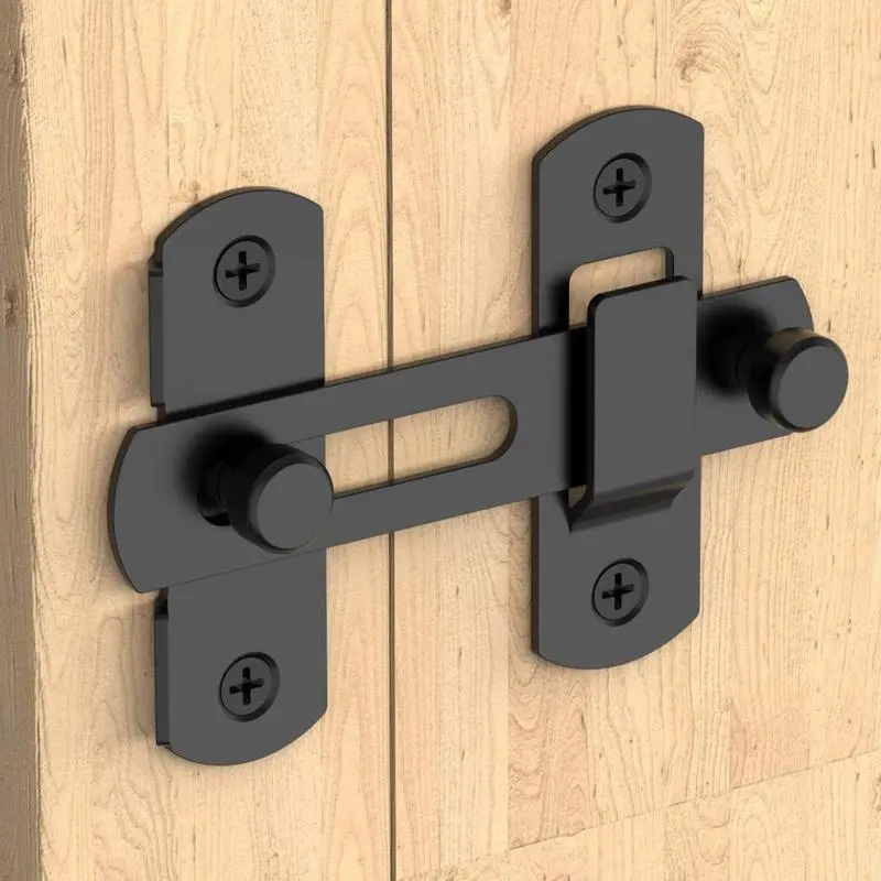 Barn Door Latches for Gate and Sliding Doors - Bi-fold Door Lock with Wine Cabinet Closet Door Latches Barn Door Latches for Gate and Sliding Doors - Bi-fold Door Lock with Wine Cabinet Closet Door Latches