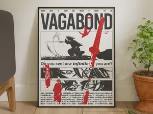 Vagabond : . | Artwork by Miyamoto Musashi | High-Definition Digital POSTER UNFRAMED  | Instant Wall Decor Download | Anime POSTER UNFRAMED | Manga
