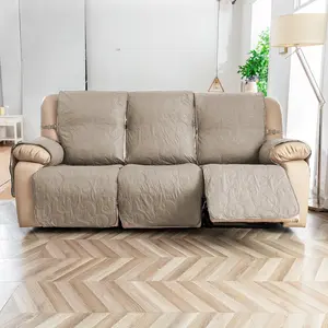 2/3 pcs/set 100% Waterproof Recliner Sofa Cover,New Style Warm Non-Slip Reclining Sofa Covers for 3 Seat,Washable Reclining Sofa Cover for Living Room, Office, and Home Decor
