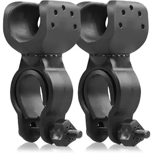 Universal cane holder for walker (set of 2); universal cane accessories for wheelchair/rollator; cane clips for walking sticks for seniors