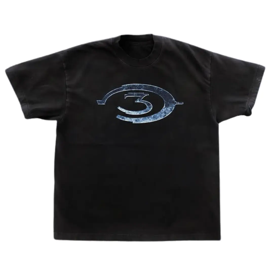 Halo 3 Logo Promo T-Shirt, Halo Game Tee, Gifts Shirt, Unisex Vintage Graphic Tees Gothic Grunge Y2k Emo Scene Amity Affliction Style Clothes Men Women Streetwear