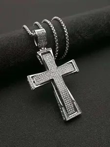 Hip Hop Jewelry Titanium Gold Plated Diamond Pendant Necklace, Stylish Accessory for Men and Women, Perfect Gift Idea